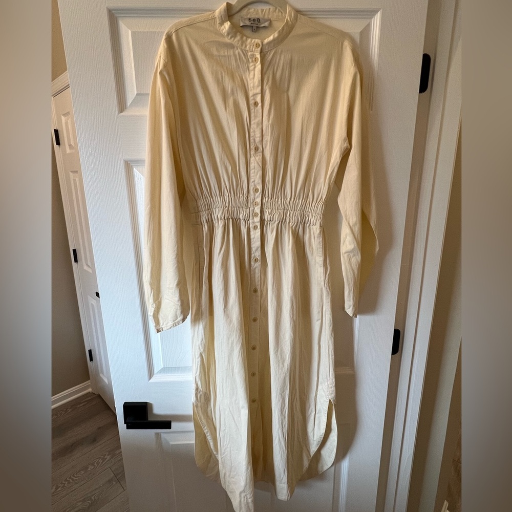 Sea NY Women’s Alma Dress, cream color, sample size 4/S